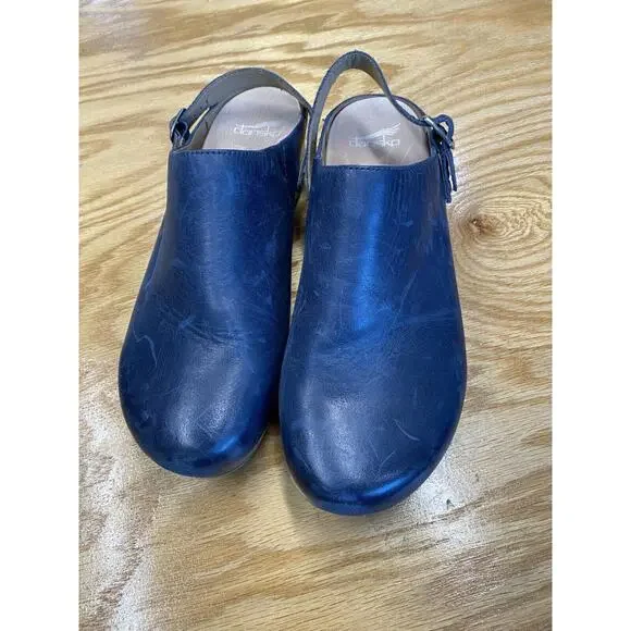 Dansko Clogs Women's 11 Black Leather Buckle Strap Round Toe Comfort Shoes S29 - Picture 1 of 8